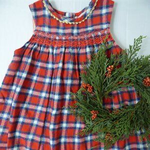 Mini Boden Girls' Plaid Jumper, Size 3-4 Years